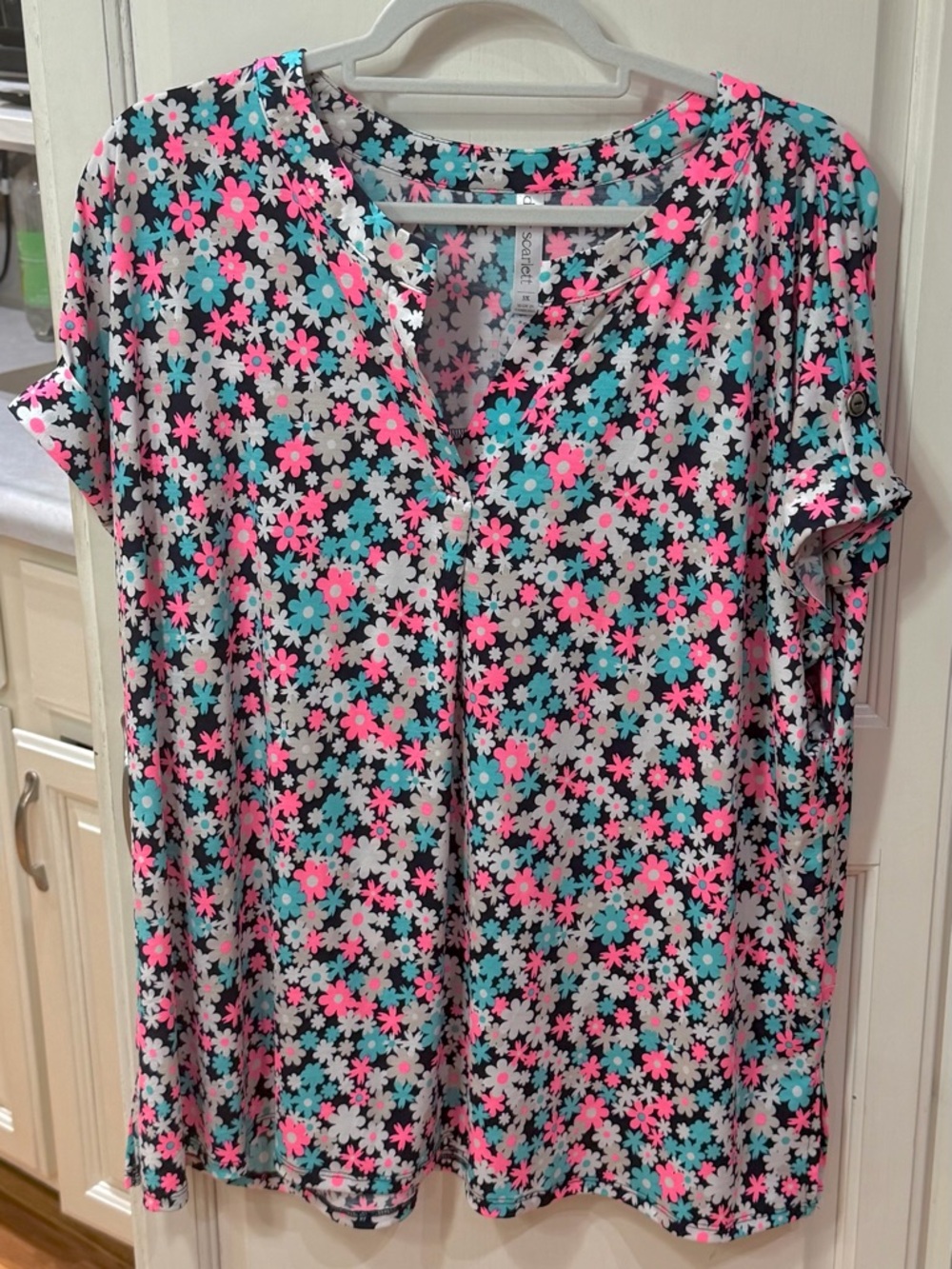 Dear Scarlett Lizzie Blouse - Bright floral pattern